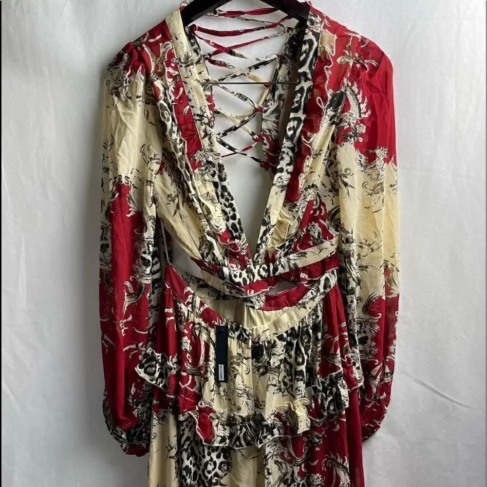 Red Leopard Maxi Dress - Picture 13 of 14